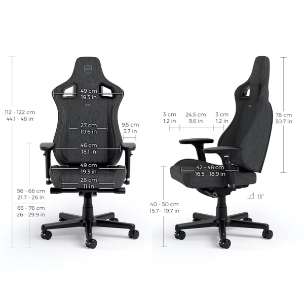 Noblechairs EPIC Compact TX Aanthracite/Carbon Noblechairs EPIC Compact TX Aanthracite/Carbon